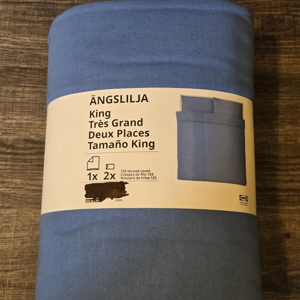 IKEA Blue Duvet Cover Set King Size